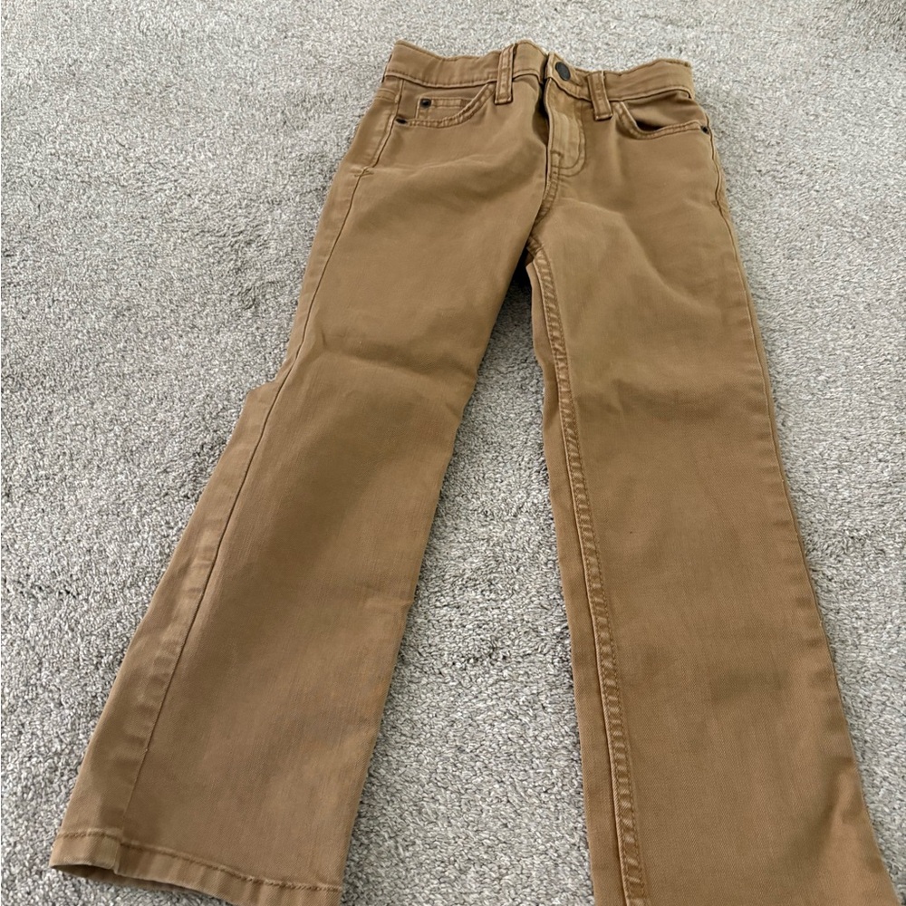 Cat & Jack Tan Straight Stretch Pants size 5